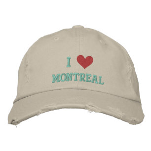 I LIEBE MONTREAL BESTICKTE BASEBALLKAPPE