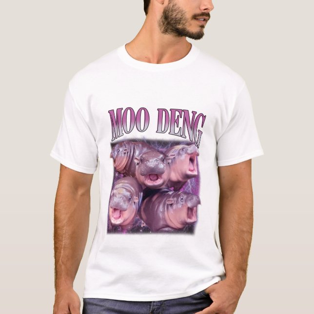 I Liebe Moo Deng Bootleg I Liebe Sie Bouncy Pig T-Shirt (Vorderseite)