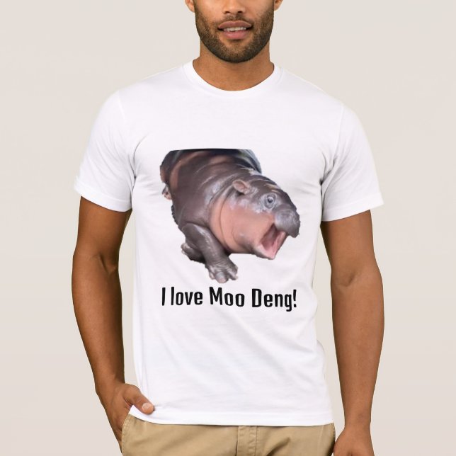I Liebe Moo Deng Shirt (Vorderseite)