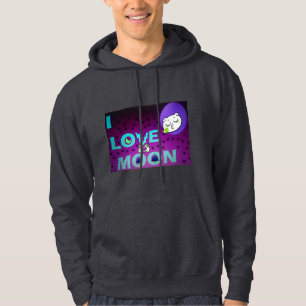 "I Liebe Moon" - Ein skurriler Kunstentwurf Hoodie