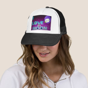 "I Liebe Moon" - Ein skurriler Kunstentwurf Truckerkappe