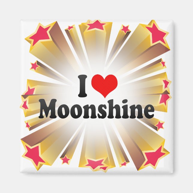 I Liebe Moonshine Magnet (Vorne)