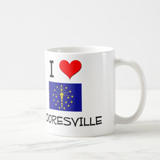I Liebe MOORESVILLE Indiana Tasse (Rechts)