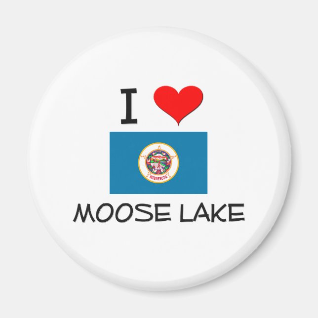 I Liebe Moose Lake Minnesota Magnet (Vorne)
