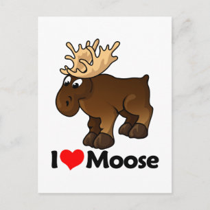 I Liebe Moose Postkarte