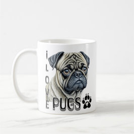 I LIEBE MOPS | Niedliche Hundebesitzer Kaffeetasse