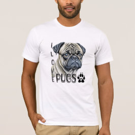 I LIEBE MOPS | Niedliche Hundebesitzer T-Shirt