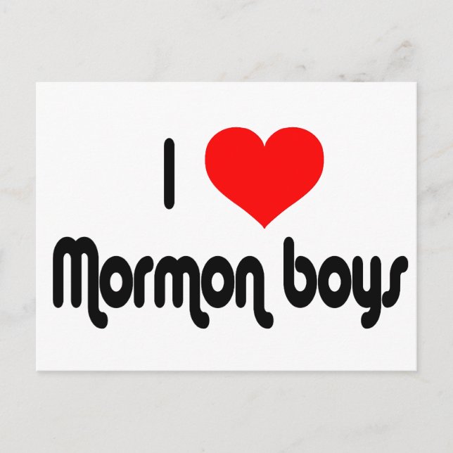 I Liebe Mormon Boys Postkarte (Vorderseite)