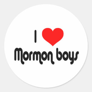 I Liebe Mormon Boys Runder Aufkleber