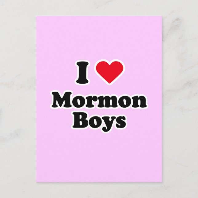 I Liebe-Mormon-Jungs Postkarte (Vorderseite)