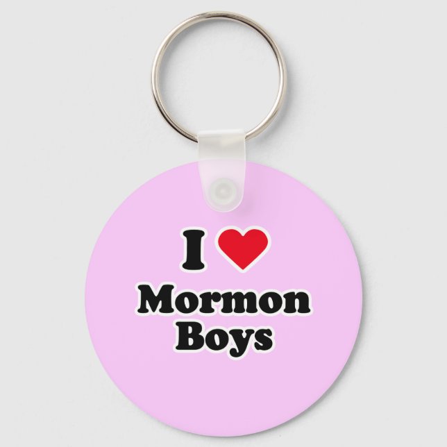 I Liebe-Mormon-Jungs Schlüsselanhänger (Vorderseite)