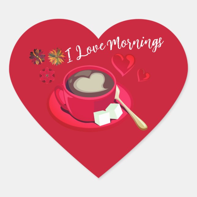 I Liebe Mornings Sticker (Vorderseite)