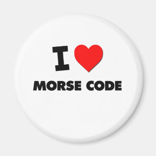 I Liebe Morse Code Magnet