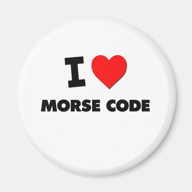 I Liebe Morse Code Magnet (Vorne)