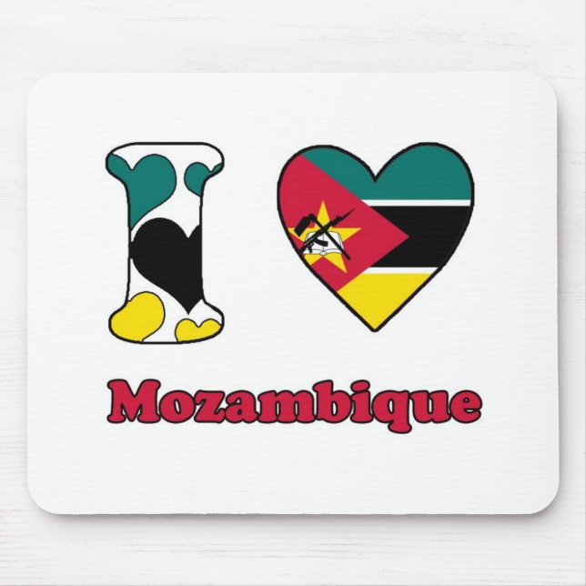 I Liebe Mosambik Mousepad (Vorne)
