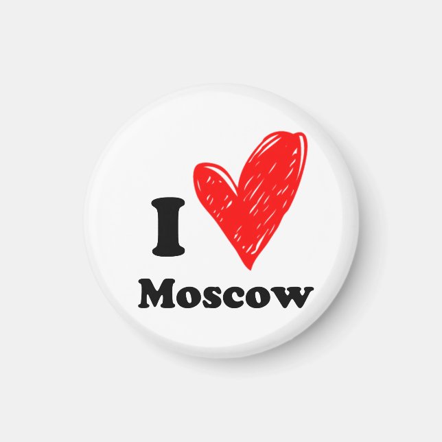 I Liebe Moskau Magnet (Vorne)