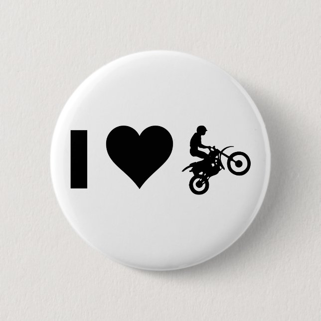 I Liebe Motocross Button (Vorderseite)