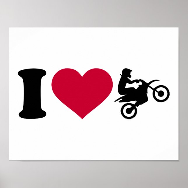 I Liebe Motocross Poster (Vorne)
