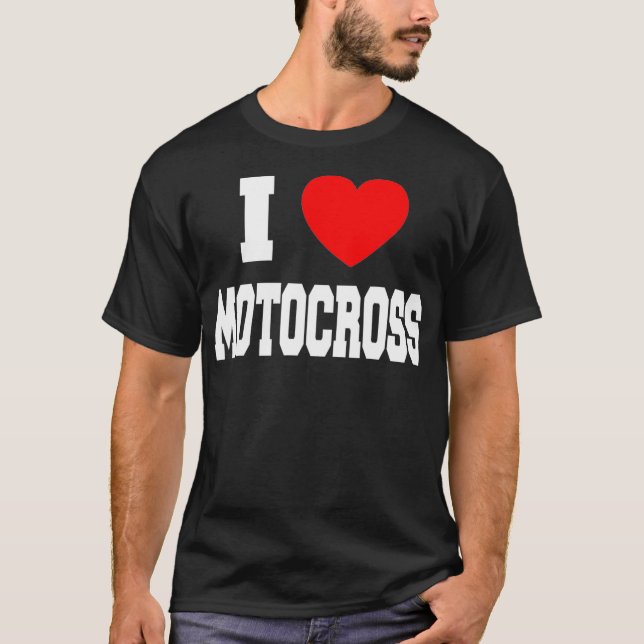 I Liebe Motocross T-Shirt (Vorderseite)