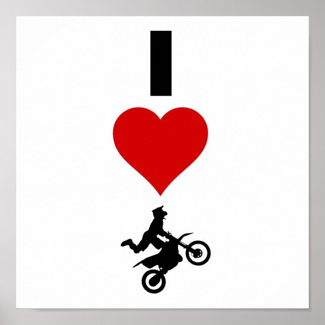 I Liebe Motocross (vertikal) Poster (Vorne)