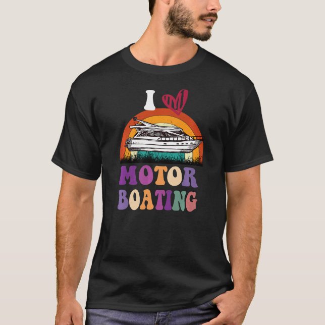 I Liebe Motorboot T-Shirt (Vorderseite)