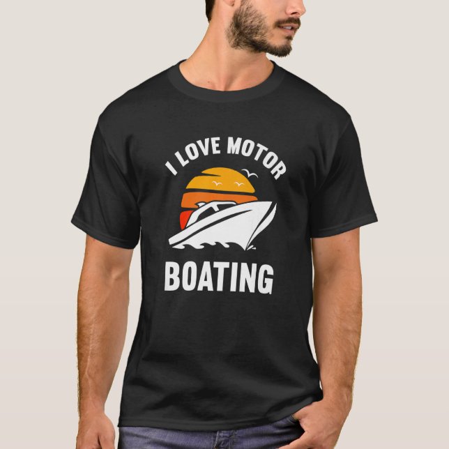 I Liebe Motorboot T-Shirt (Vorderseite)