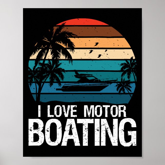 I Liebe Motorboote Poster (Vorne)