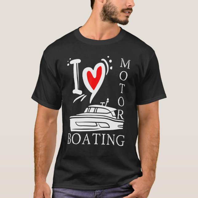 I Liebe Motorbootemänner in Seenot T-Shirt (Vorderseite)