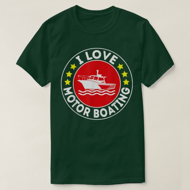 I Liebe Motorbootschiff Motorschiff Motorschiff Mo T-Shirt (Design vorne)