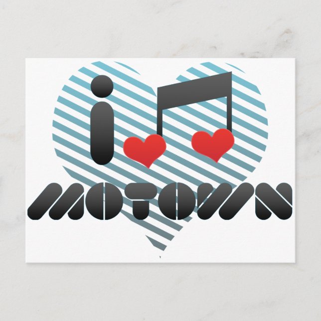 I Liebe Motown Postkarte (Vorderseite)