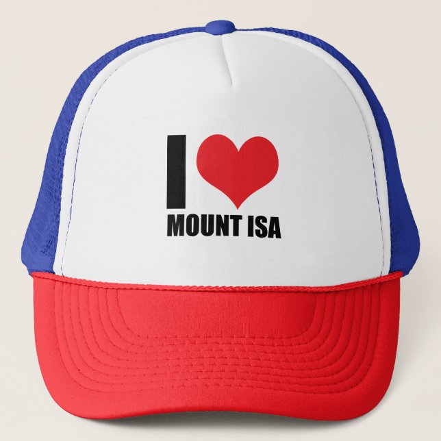 I Liebe Mount Isa Truckerkappe (Vorderseite)