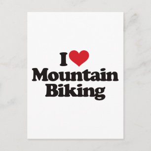 I Liebe Mountainbiking Postkarte