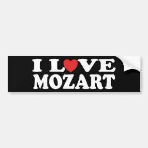 I Liebe Mozart Autoaufkleber