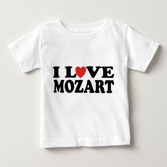 I Liebe-Mozart-Baby-T - Shirt (Vorderseite)