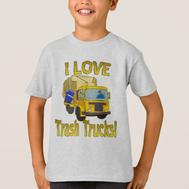 I Liebe Mülltransporter Müllwagen Shirt (Vorderseite)