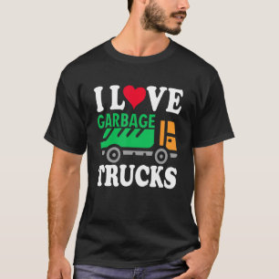 I Liebe Mülltransporter Recycelnd Müll Kids Müll T-Shirt