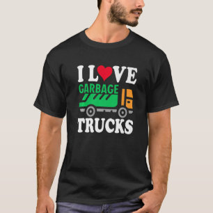 I Liebe Mülltransporter Recycelnd Müll Kids Müll T-Shirt