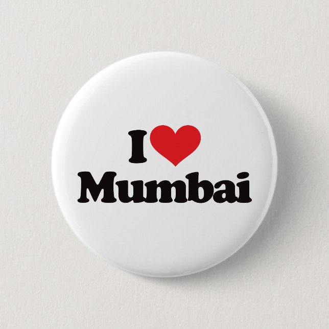 I Liebe Mumbai Button (Vorderseite)