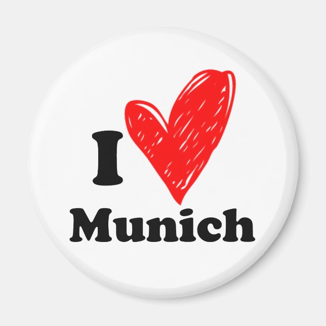 I Liebe München Magnet (Vorne)