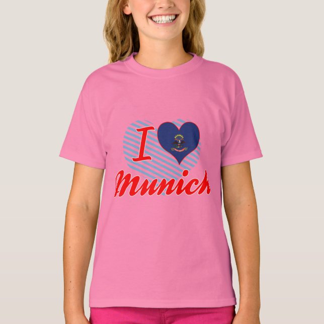 I Liebe München, Norddakota T-Shirt (Vorderseite)