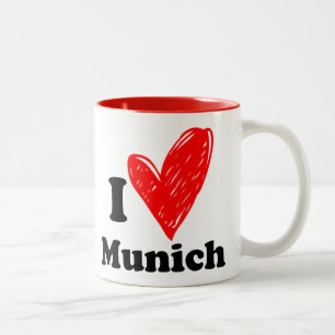 I Liebe München Zwei-Tonen-Kaffee-Tasse Zweifarbige Tasse