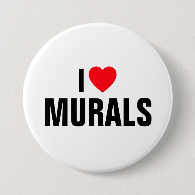 I Liebe Murals™ Button (Anpassen!) (Vorderseite)