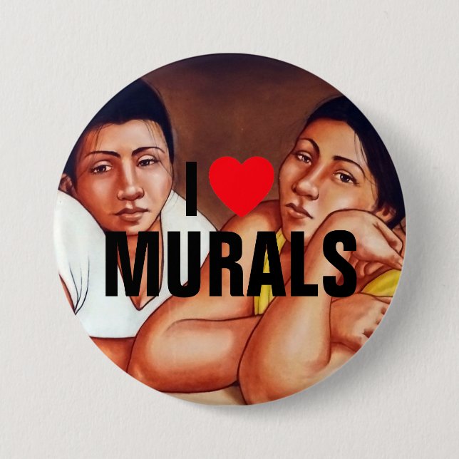 I Liebe Murals™ Button (Anpassen!) (Vorderseite)