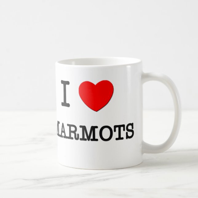 I Liebe MURMELTIERE Kaffeetasse (Rechts)