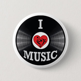 I Liebe Music Art Button