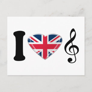 I Liebe Music Art Design Postkarte