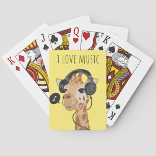 I Liebe Music Giraffe Spielkarten