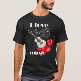 I Liebe Music - Gitarre & Herz T-Shirt