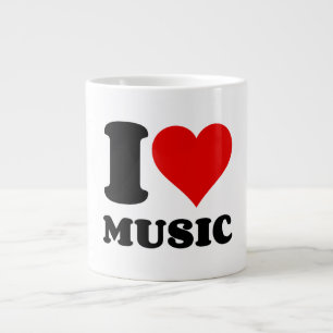 I LIEBE MUSIC Jumbo-Tasse