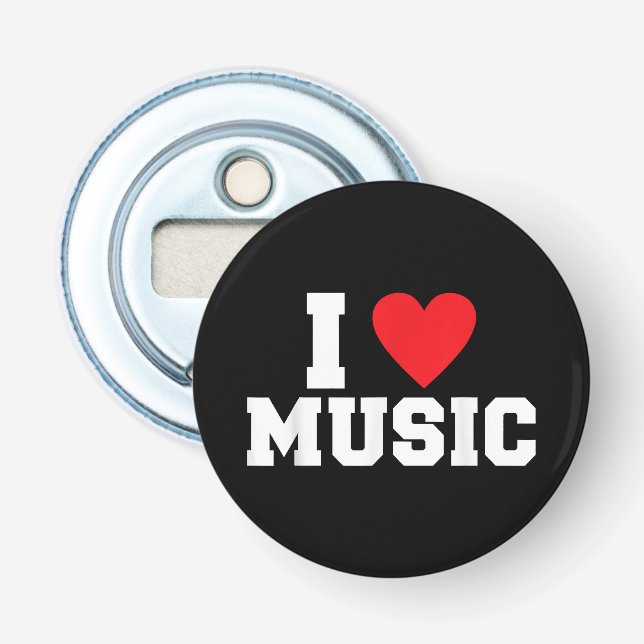 I Liebe Music Lover Flaschenöffner (Vorderseite)